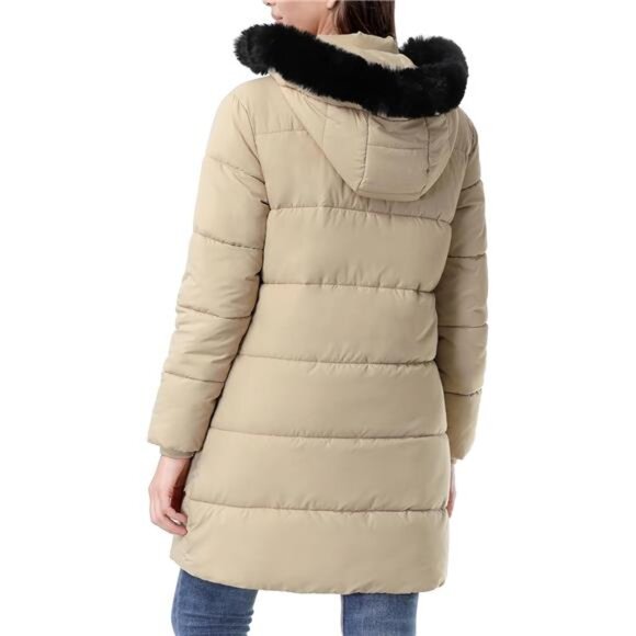 Women's Winter Coat Long Waterproof Parka - Warm Snow Jacket f - Picture 4 of 7